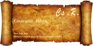 Csurgai Róza névjegykártya
